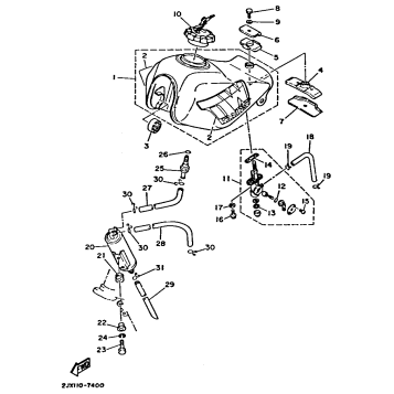 FUEL TANK CALIFORNIA MODEL ONLY