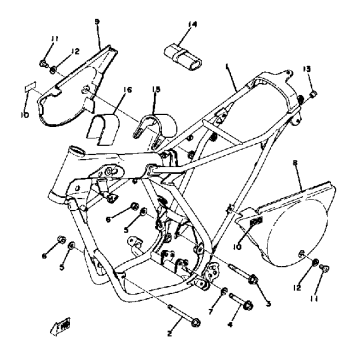 FRAME - SIDE COVER YZ100 E - F