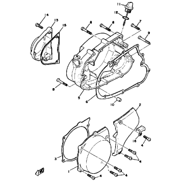 CRANKCASE COVER MX100H - J - K