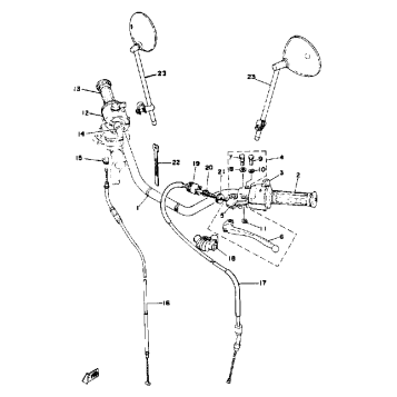 HANDLE WIRE XS650 E006501~