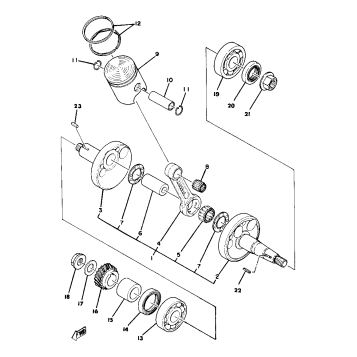 CRANKSHAFT PISTON YZ80F