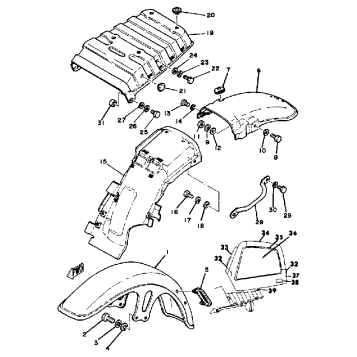 FRONT FENDER REAR FENDER TRAVEL TRUNK