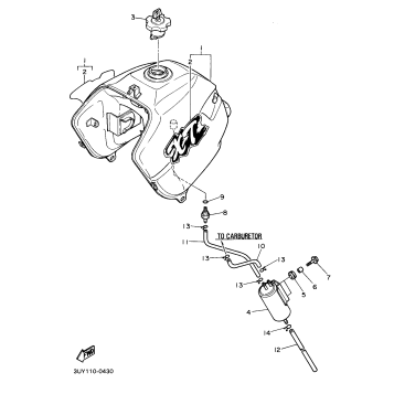 FUEL TANK CALIFORNIA MODEL ONLY