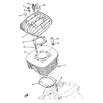 CYLINDER HEAD-CYLINDER YZ250C