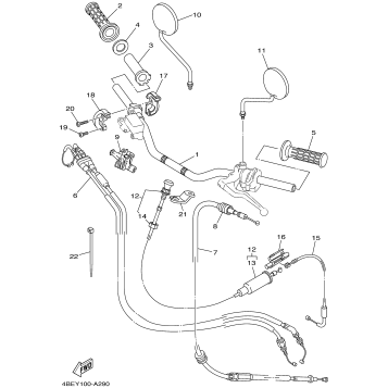 STEERING HANDLE CABLE