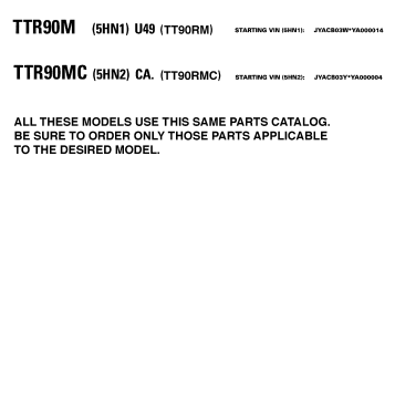 ~MODELS IN THIS CATALOG