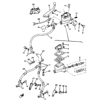 FRONT MASTER CYLINDER-BRAKE HOSE