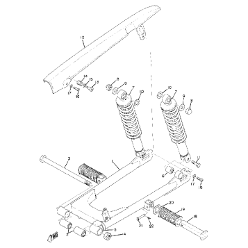 REAR ARM - REAR CUSHION - CHAIN CASE