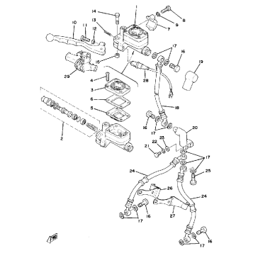 FRONT MASTER CYLINDER - BRAKE HOSE