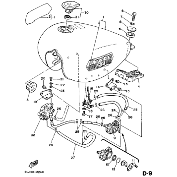 FUEL TANK NON CALIFORNIA MODEL