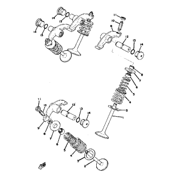 VALVE ROCKER ARM TX650A - XS650B - C