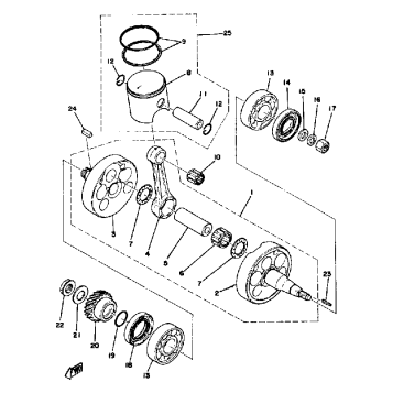 CRANK - PISTON 250B - C - 400B - C