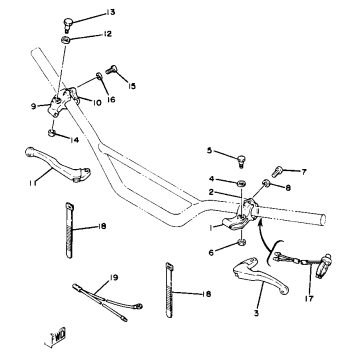 HANDLE SWITCH LEVER YZ80J