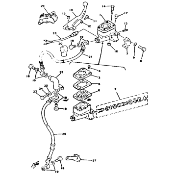 FRONT MASTER CYLINDER - BRAKE HOSE