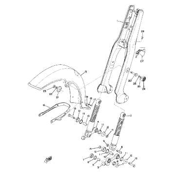 FRONT FORK FRONT FENDER