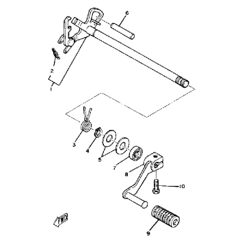SHIFT SHAFT - PEDAL XT200K - KC