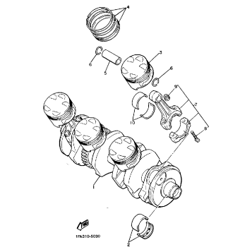 CRANKSHAFT PISTON NON CALIFORNIA MODEL