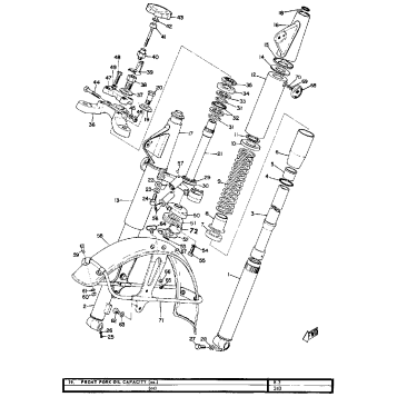 FRONT FORK AND FRONT FENDER