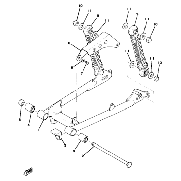 REAR ARM - REAR CUSHION - CHAIN CASE