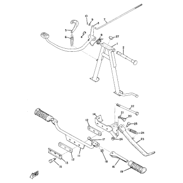 STAND, FOOT REST & REAR BRAKE PEDAL