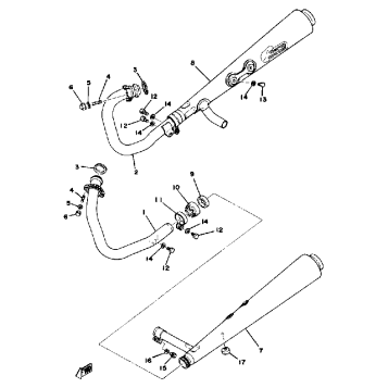 EXHAUST XS650D E E006501~ F
