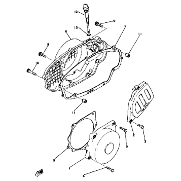 CRANKCASE COVER YZ400D E