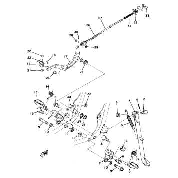 STAND FOOTREST BRAKE PEDAL