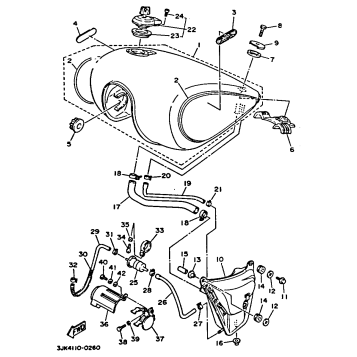 FUEL TANK NON CALIFORNIA MODEL