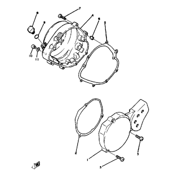 CRANKCASE COVER-YZ60J - K