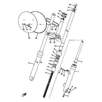 FRONT FORK YZ80A - YZ80B