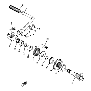 KICK - STARTER YZ125A - B