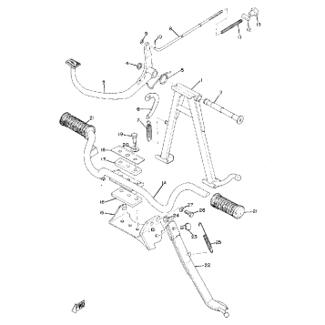 STAND - FOOTREST - BRAKE PEDAL