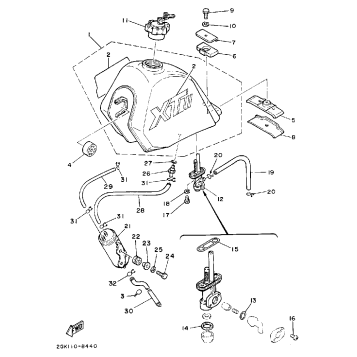 FUEL TANK (CALIFORNIA MODEL ONLY)