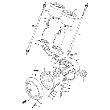 HEAD LAMP, SPEEDOMETER & TACHOMETER