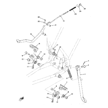 STAND - FOOTREST - BRAKE PEDAL