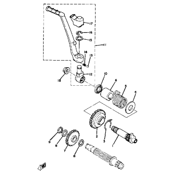 KICK STARTER YZ250G H