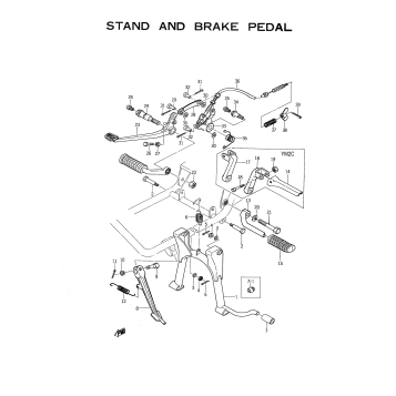 STAND AND BRAKE PEDAL