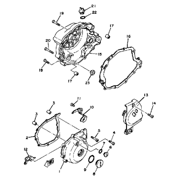 CRANKCASE COVER XT200K - KC