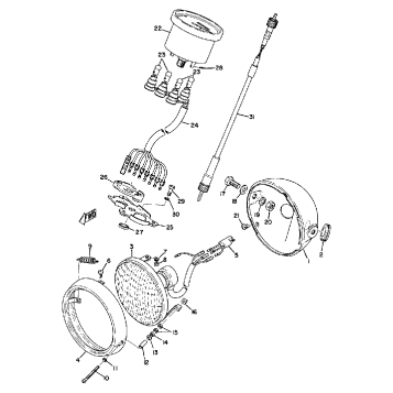 HEAD LAMP SPEEDOMETER