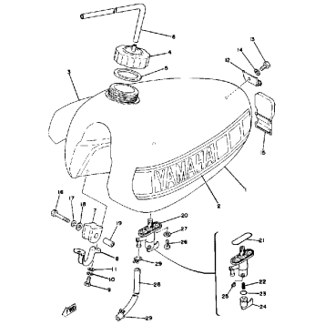 FUEL TANK YZ125E - F
