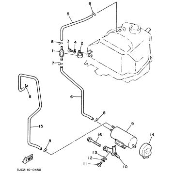 FUEL TANK 2 CALIFORNIA MODEL ONLY