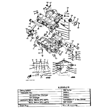 CRANKCASE XJ550H J K
