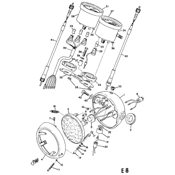 HEAD LAMP, SPEEDOMETER & TACHOMETER (AT1C)