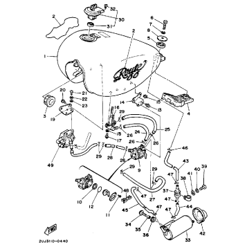 FUEL TANK CALIFORNIA MODEL ONLY