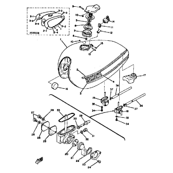 FUEL TANK TX650A - XS650B