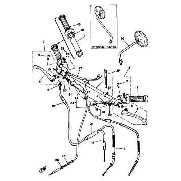 HANDLEBAR CABLE DT100F
