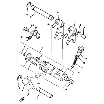 SHIFT CAM FORK MX100H - J - K