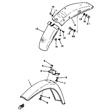 FRONT FENDER - REAR FENDER MX100H - J - K