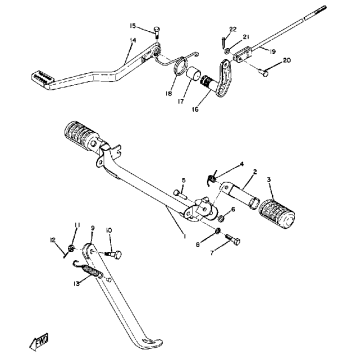 STAND, FOOT REST & REAR BRAKE PEDAL