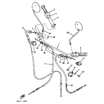 HANDLEBAR - CABLE XT200K - KC